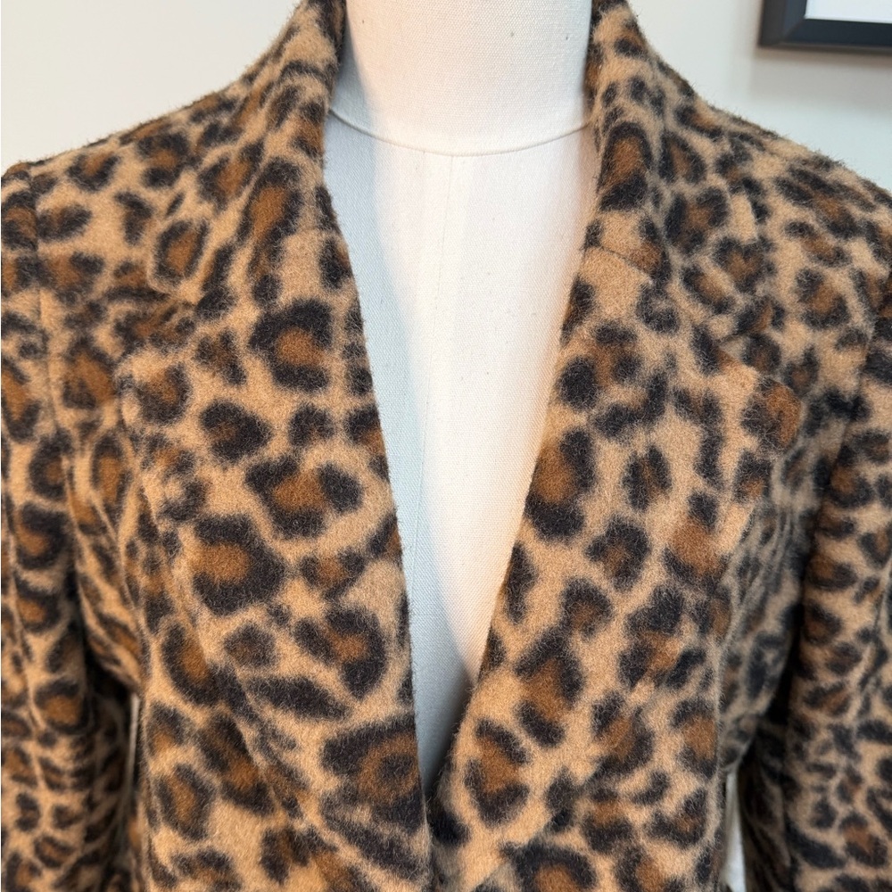 Leopard Print Over Coat - Picture 3 of 8